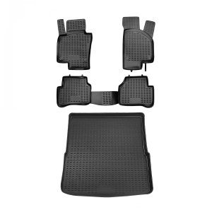 Volkswagen Passat Floor-Trunk Mats - Omac - 3D - Black - '11-'15